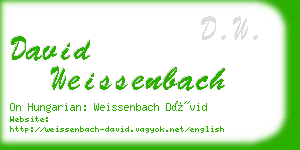 david weissenbach business card